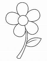 Coloring Flower Simple Pages Printable Sheets Colouring Pdf Museprintables Sunflower Paper Preschool sketch template