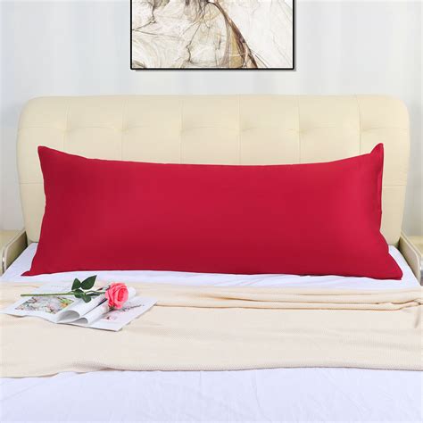 body pillow cover long bolster pillowcase covers  zipper red