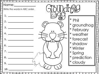 groundhog day printables freebie groundhog day activities