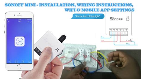 sonoff mini wiring installation   switches  smart mobile app alexa voice control