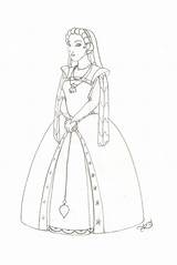 Noblewoman sketch template