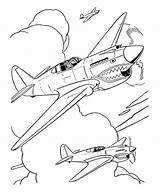 Coloring Pages Military Fighter Plane Drawing Airplane Outline Jet Aircraft Drawings War Sheet Planes Ww2 Sheets Filminspector Warhawk Getdrawings Kids sketch template