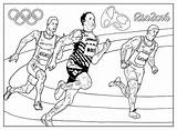 Coloring Olympic Games Rio Athletics Adult Olympics Pages Sport sketch template