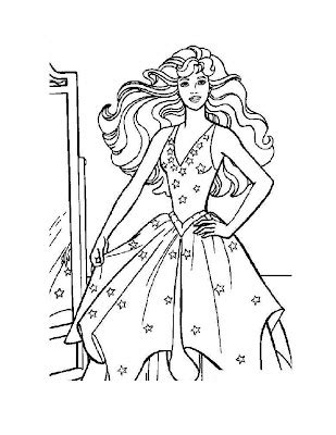 barbie coloring pages february