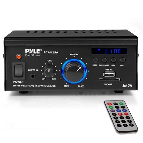 pyle mini  channel  watt amplifier  remote  wholesale house