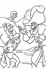 Pan Peter Hook Captain Coloring Drawing sketch template