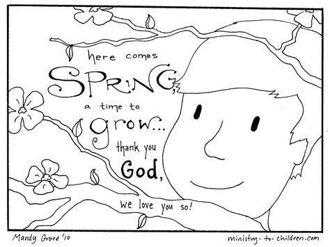 spring coloring page bible coloring pages pinterest spring