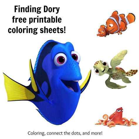 finding dory coloring sheets highlights