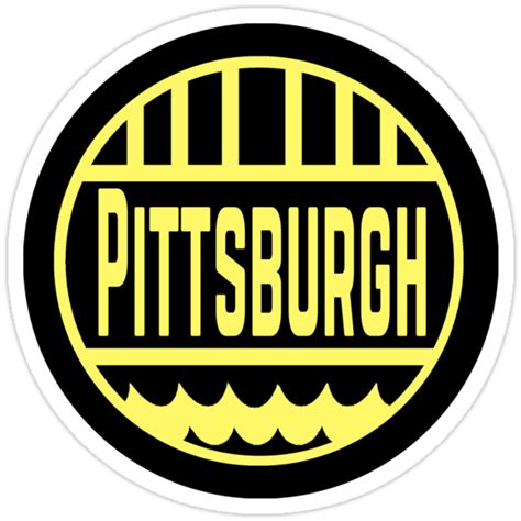 pittsburgh logo stickers  chunter redbubble