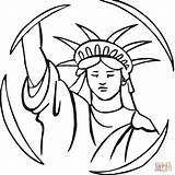 Liberty Statue Drawing Outline Coloring Cliparts Clipart Pages Buddha Torch Template Clip Cartoon Easy Library Face Book Getdrawings sketch template