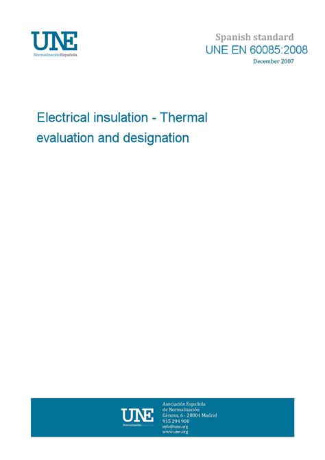 une en  electrical insulation thermal evaluation  designation
