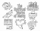Mercy Works Spiritual Coloring Kids Pages Catholic Activities Teaching Corporal Printable Tools Year Crafts Church Sheets Looktohimandberadiant Religion Practical Matthew sketch template