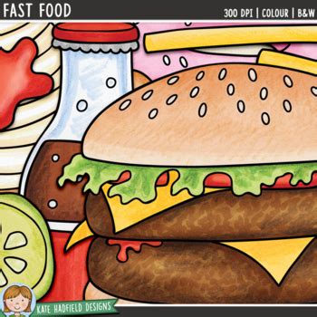junk food clip art fast food  kate hadfield designs tpt