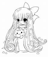 Coloring Cat Girl Pages Chibi Getcolorings sketch template
