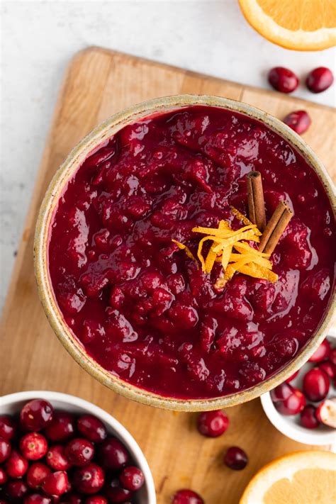 healthy homemade cranberry sauce holiday side dishes