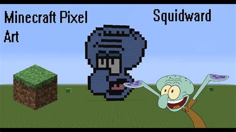 Minecraft Pixel Art Squidward Youtube