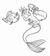 Ariel Flounder Mermaid Little Plays Pages Pages2color Cookie Copyright sketch template