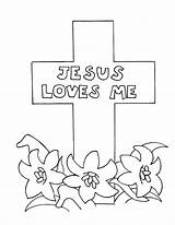 Jesus Coloring Cross Loves Pages Printable Died Color Drawing School Sunday Pencil Easter Sheets Printables Print Drawings Getcolorings Preschool Getdrawings sketch template