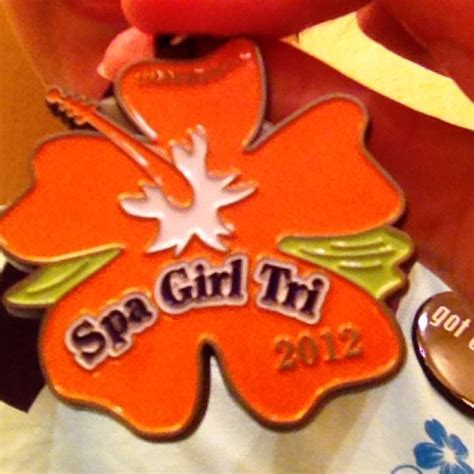 spa girl tri finishers medal spa girl amazing race girl