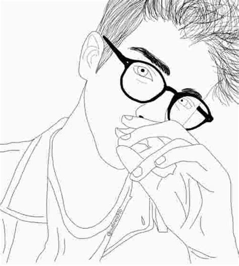 tumblr boy coloring pages tumblr outline guy drawing outline drawings