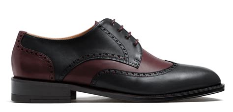 full brogue shoes black oxblood italian calf leather