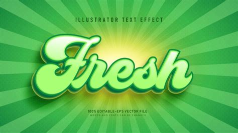vector fresh text style effect