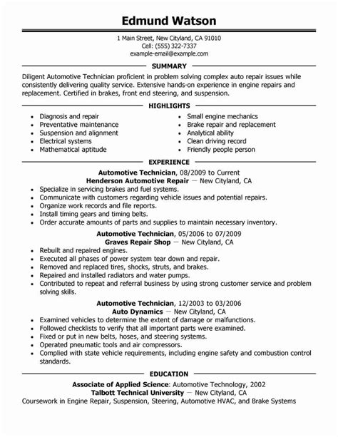 technician resume template