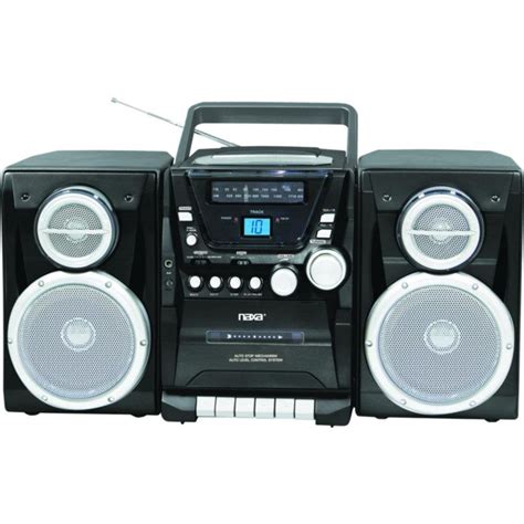 naxa portable cd player  amfm stereo radio cassette playerrecorder twin detachable