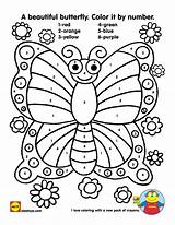 Butterfly Color Coloring Pages Number Kindergarten Preschool Numbers Printables Worksheets Printable Purple Kids Spring Activity Butterflies Bug Coloringhome Monarch Sheets sketch template