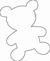 Teddy Bear Coloring Outline Pages Drawing Printable Kids sketch template