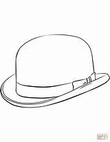 Hat Coloring Bowler Drawing Pages Fedora Printable Public Getdrawings Domain Categories sketch template
