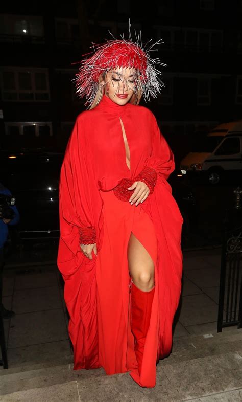 Rita Ora Sexy Tits And Panties In Red Dress 15 Pics The Fappening