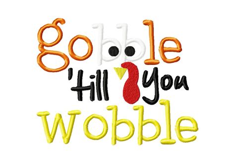 gobble   wobble machine embroidery design daily embroidery