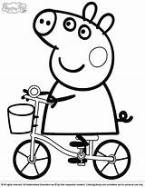 Pig Peppa Coloring Pages Color Printable sketch template