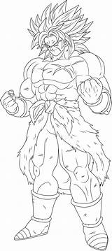 Broly Pintar Goku Lineart Saiyan Dbz Dragonball Vegeta Ssj Legendary sketch template