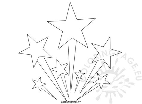 july fireworks stars colouring picture coloring page