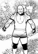 Ryback Wrestling Usos Superstars Coloring4free Mysterio sketch template