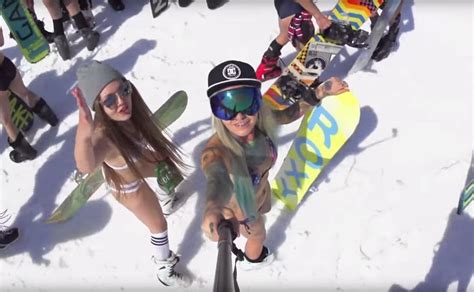 Naked Russian Girls Take To The Slopes To Smash An U