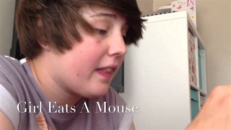 girl eats a mouse reaction video youtube