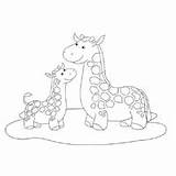 Coloring Giraffe Pages Family Surfnetkids sketch template