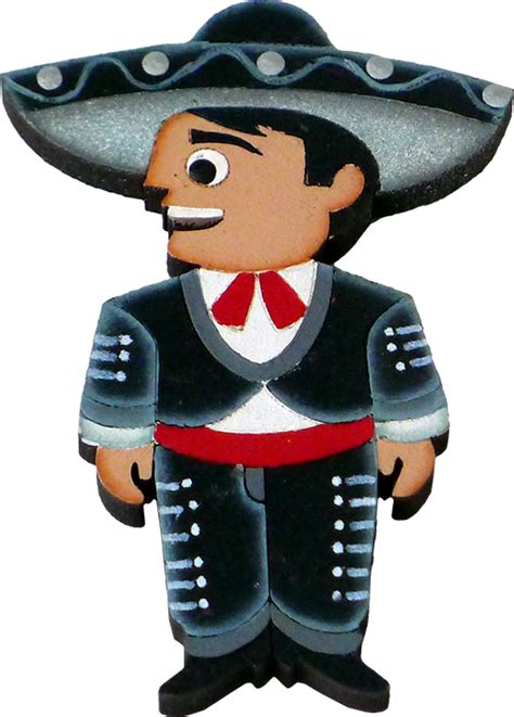 charro wooden magnet xochico