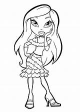 Coloring Pages Cartoon Characters Printable Library Clipart Bratz sketch template