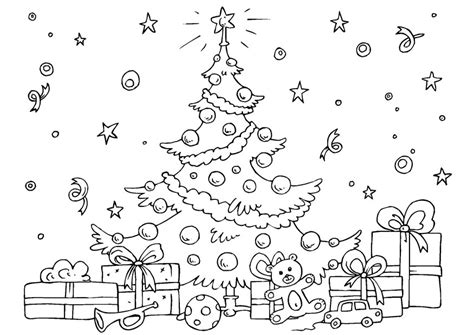 printable christmas tree coloring pages  kids