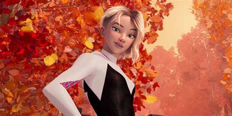 meet spider gwen in the latest spider man into the spider verse promo