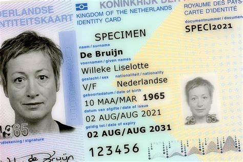 nieuw model nederlandse identiteitskaart   augustus