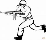 Soldier Gun Coloring Pages Soldiers Running Tommy Drawing Army Ww2 Printable Guns Military Cartoon Drawings Nerf Color Print Water Getdrawings sketch template