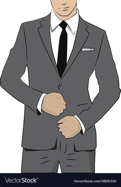 business man in suit and tie royalty free vector image