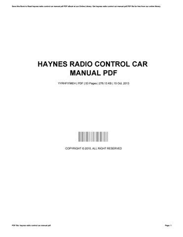 haynes radio control car manual   ericadupree issuu