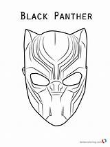 Panther Mask Coloring Printable Pages Kids Marvel Superhero Color Print sketch template