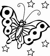 Coloring Pages Butterfly Simple Kids Butterflies sketch template